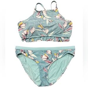 Calia Carrie Underwood Blue Garden Gate Bikini Swim Set Size Small/Med